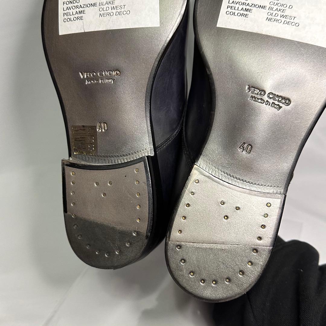 新品未使用☆Dafino☆パティーヌレザー☆ストレートチップ☆サイズ40☆196