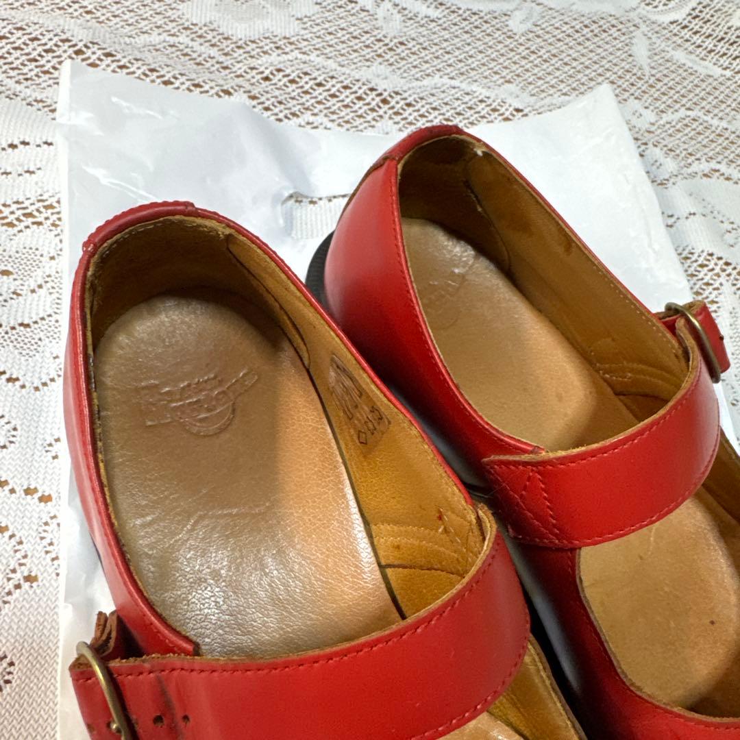 ドクターマーチン　メリージェーン　 パンプス　赤　レッド　バーガンディ　UK6