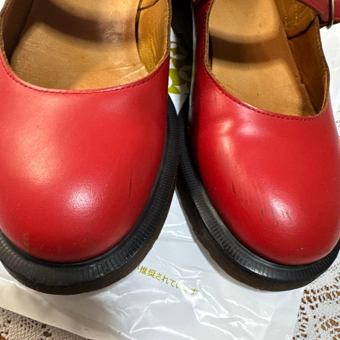ドクターマーチン　メリージェーン　 パンプス　赤　レッド　バーガンディ　UK6