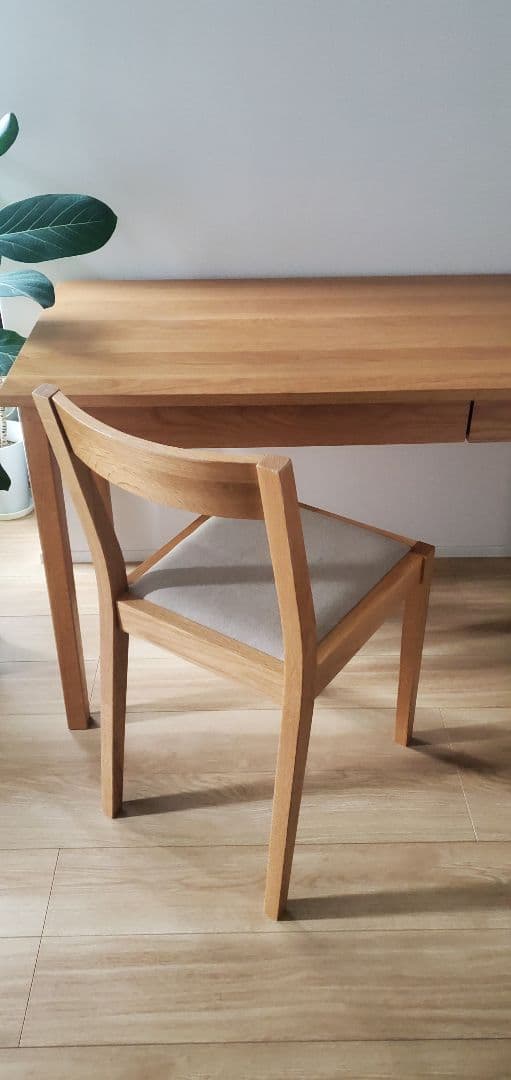 無印良品　オーク　デスク&チェア