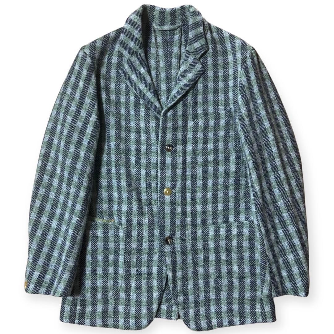 45R 現行モデル シェットランドウール チェック 3Bジャケット サイズ3