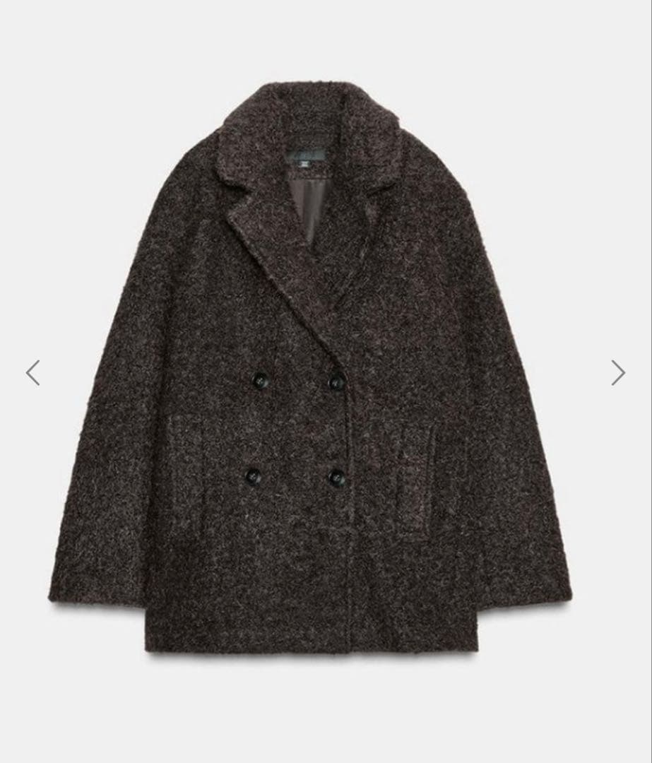 ZARA完売レア！ブークレダブルミディコート