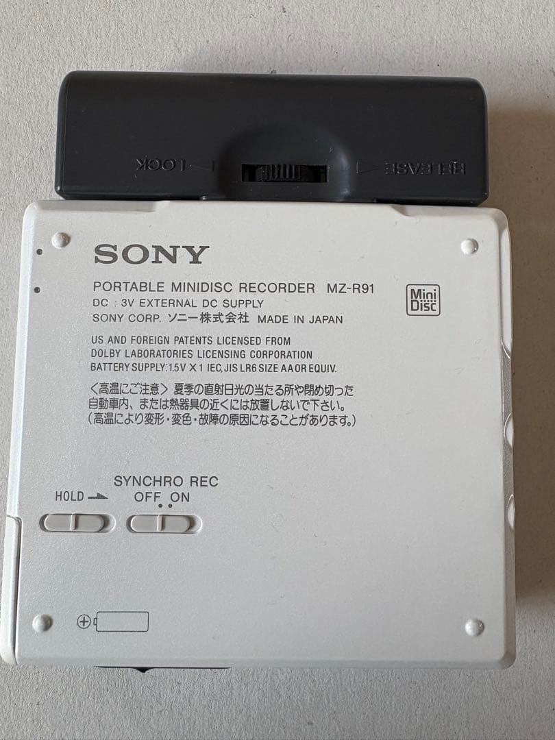 SONY MZ-R91 ポータブルミニディスクレコーダー