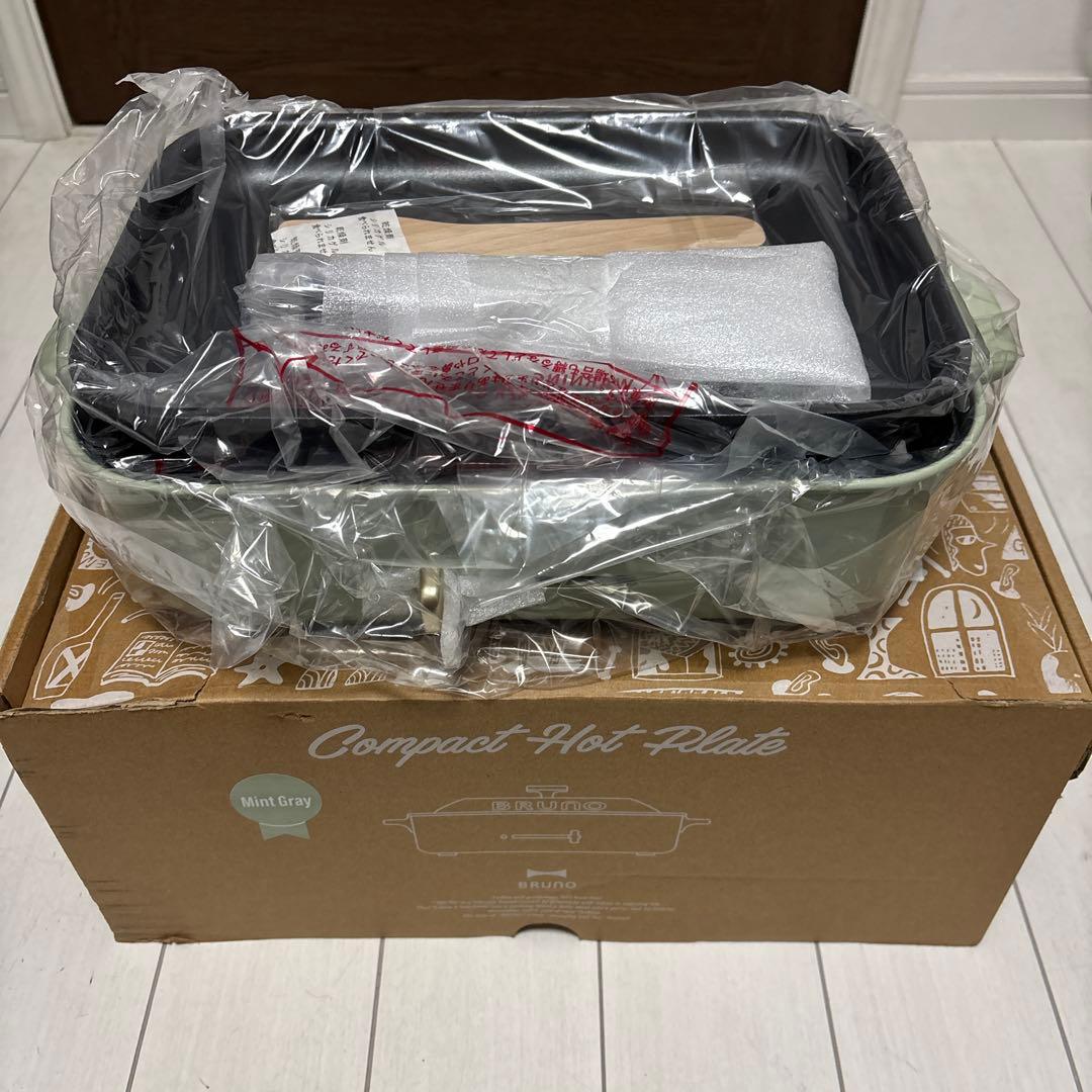 BRUNO コンパクトホットプレート ミントグレー/セラミックコート鍋