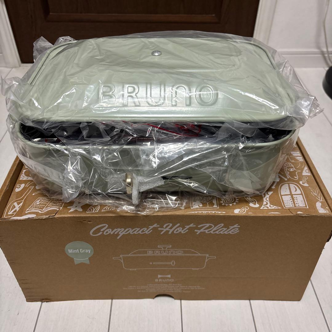 BRUNO コンパクトホットプレート ミントグレー/セラミックコート鍋