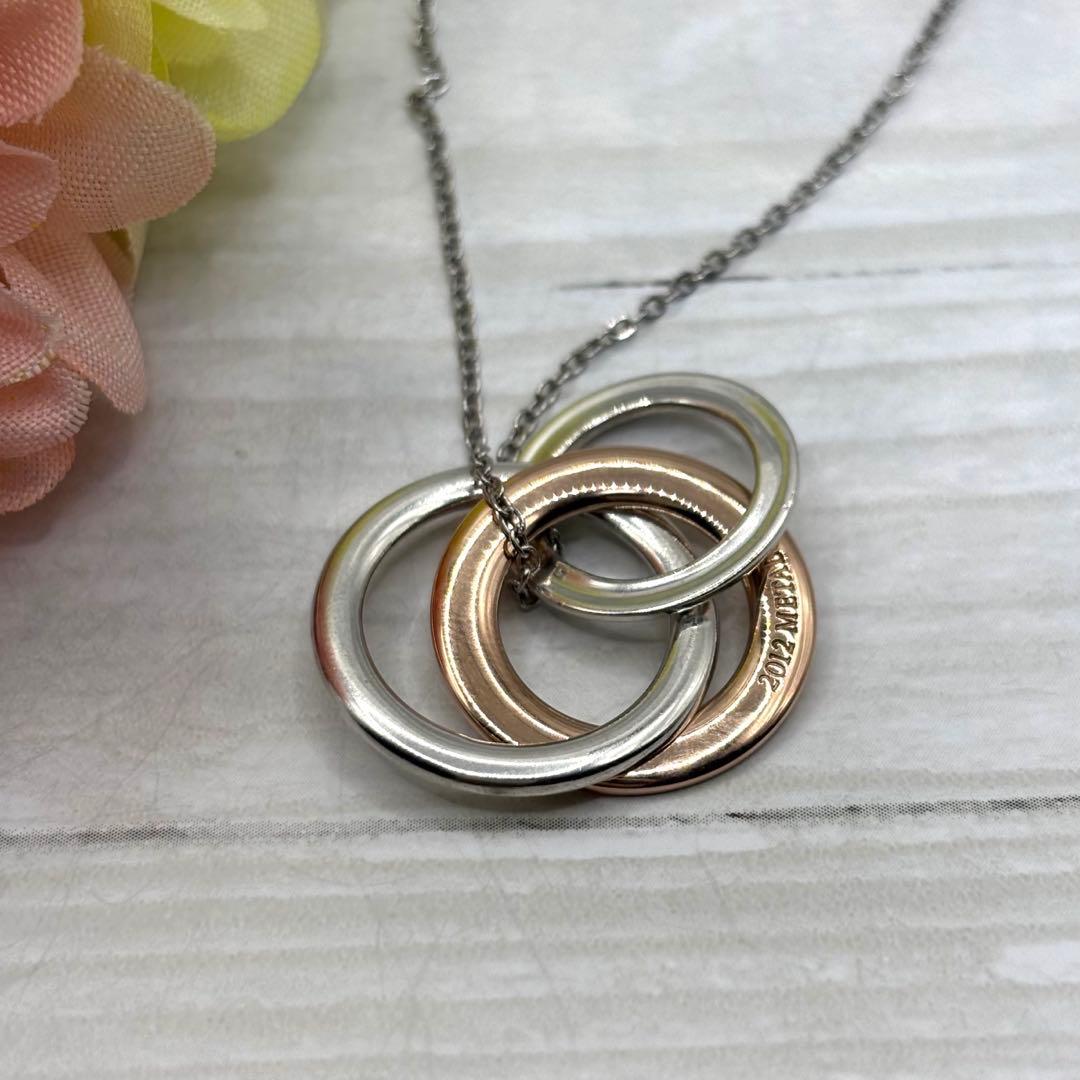 TIFFANY.Co.1837インターロッキング　3連　ルベドメタル×925