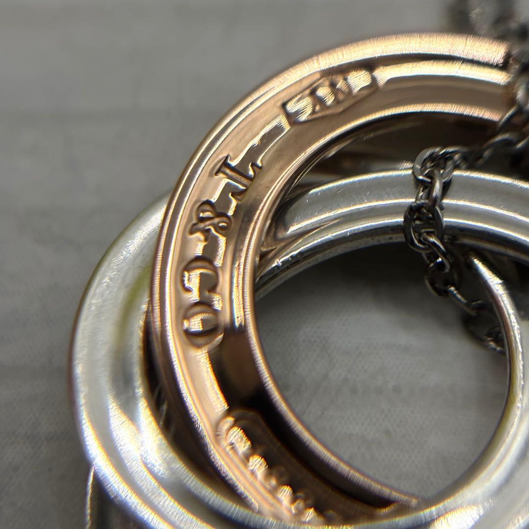 TIFFANY.Co.1837インターロッキング　3連　ルベドメタル×925