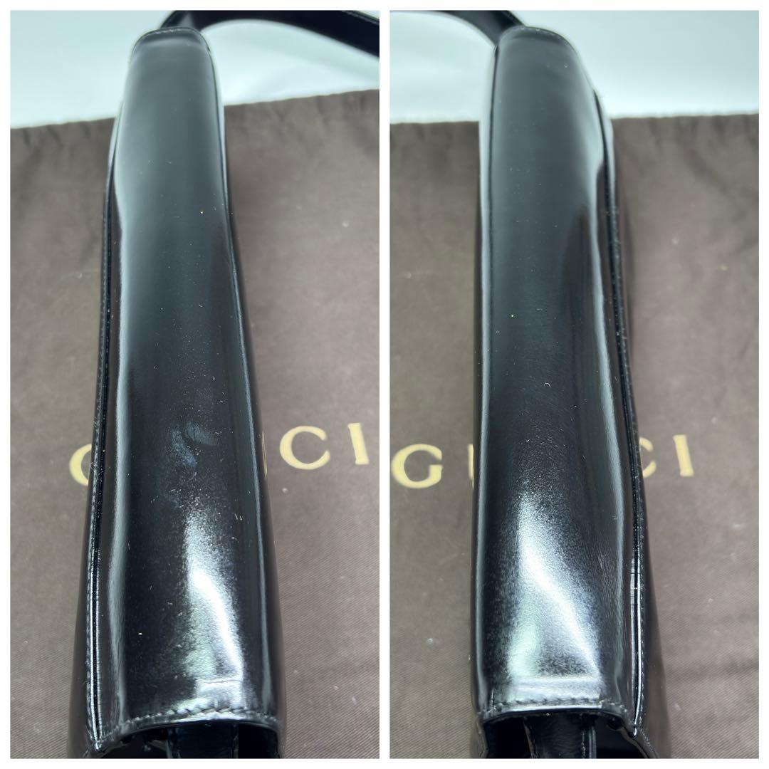 GUCCI ホースビットショルダーバッグクラッチバッグ　パテントレザー 2way
