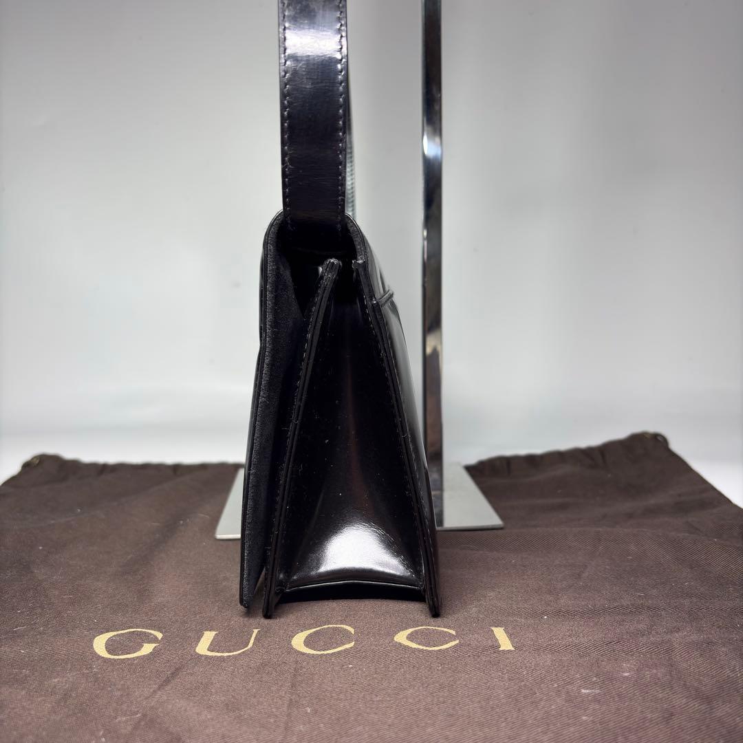 GUCCI ホースビットショルダーバッグクラッチバッグ　パテントレザー 2way