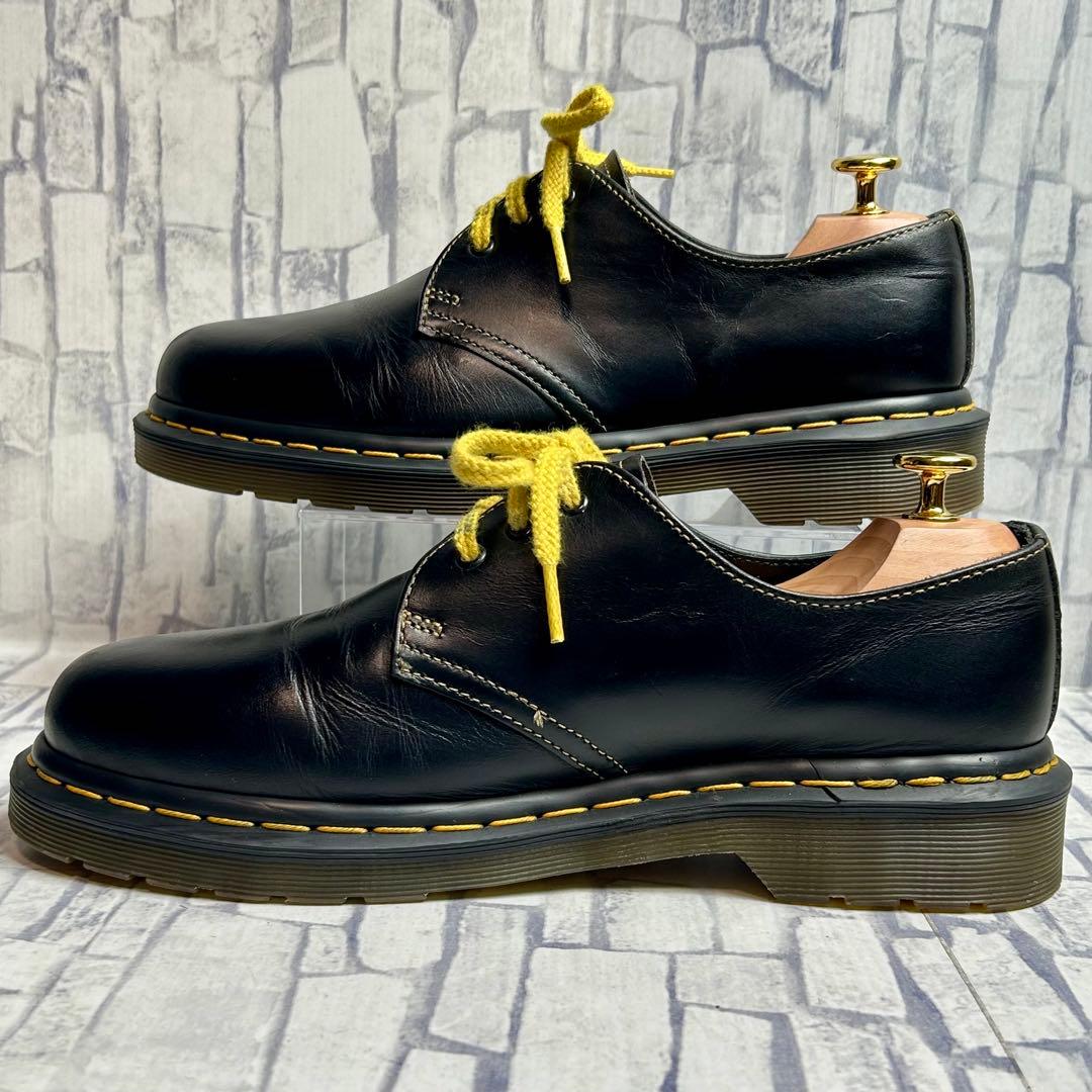 美品✨ドクターマーチン 3ホール 1461 オールイエローステッチ UK7