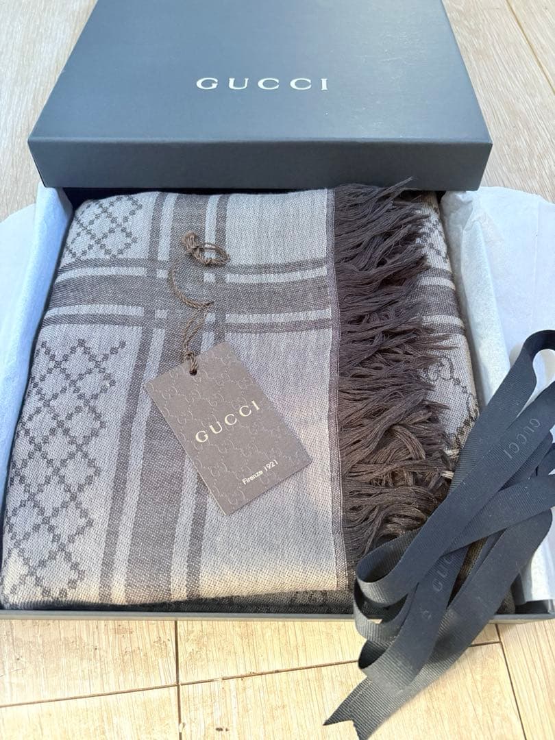 正規品GUCCI ストール　ウール/シルク