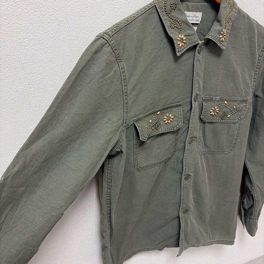 【希少】レミレリーフ　REMI RELIEF ミリタリーシャツ（襟：スタッズ）\"