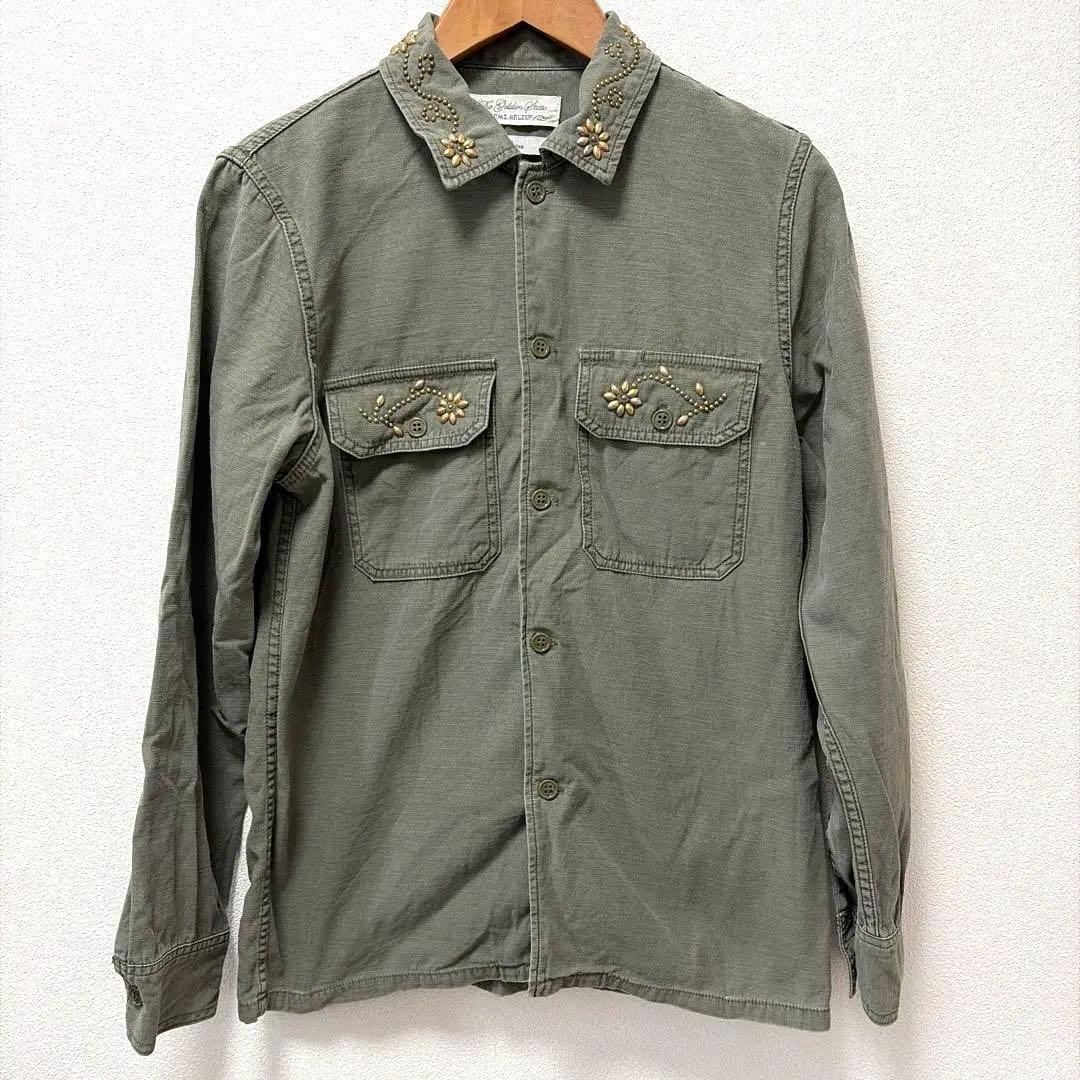 【希少】レミレリーフ　REMI RELIEF ミリタリーシャツ（襟：スタッズ）\"