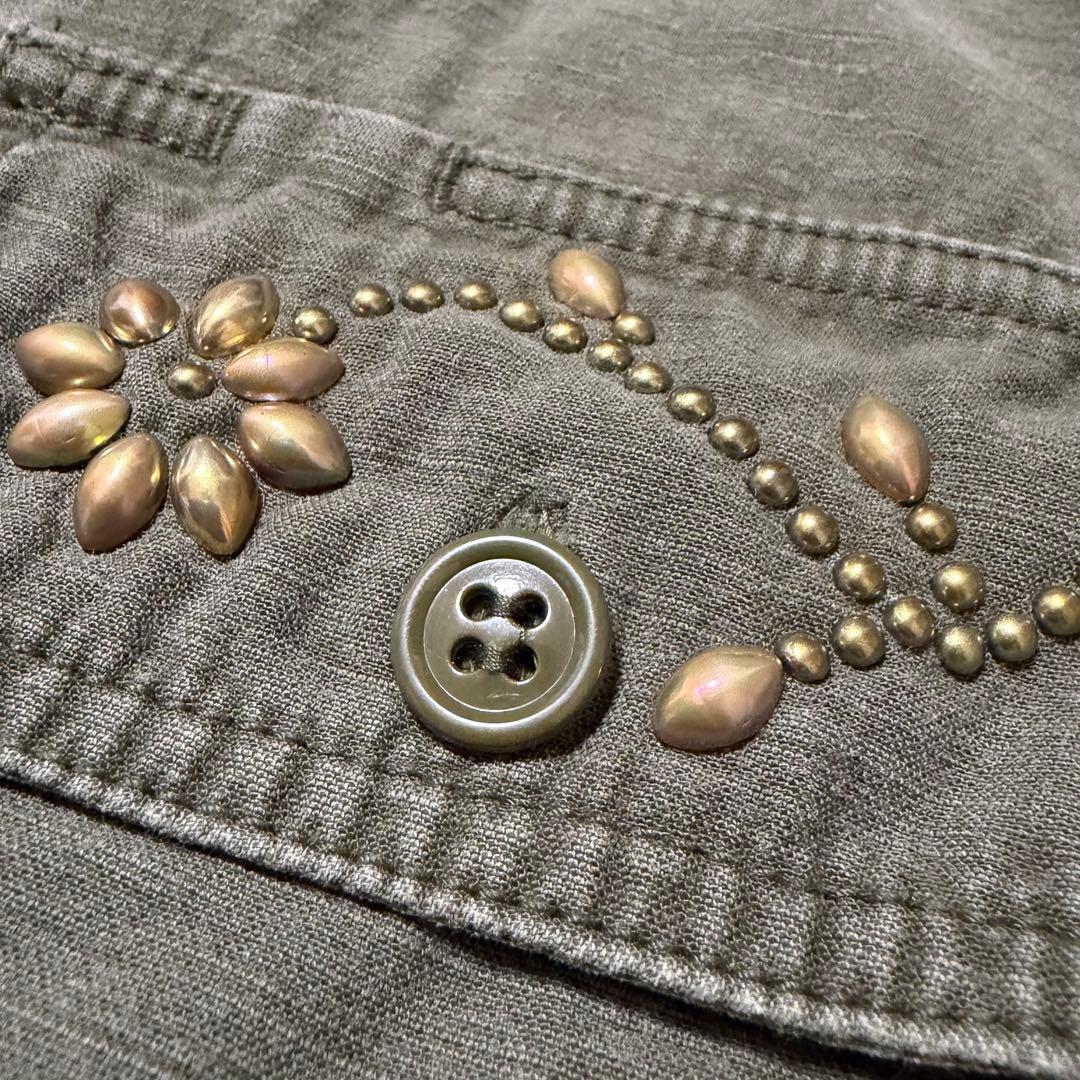 【希少】レミレリーフ　REMI RELIEF ミリタリーシャツ（襟：スタッズ）\"