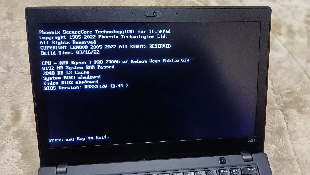 ThinkPad AMD Ryzen 7 PRO 2700U ノートPC