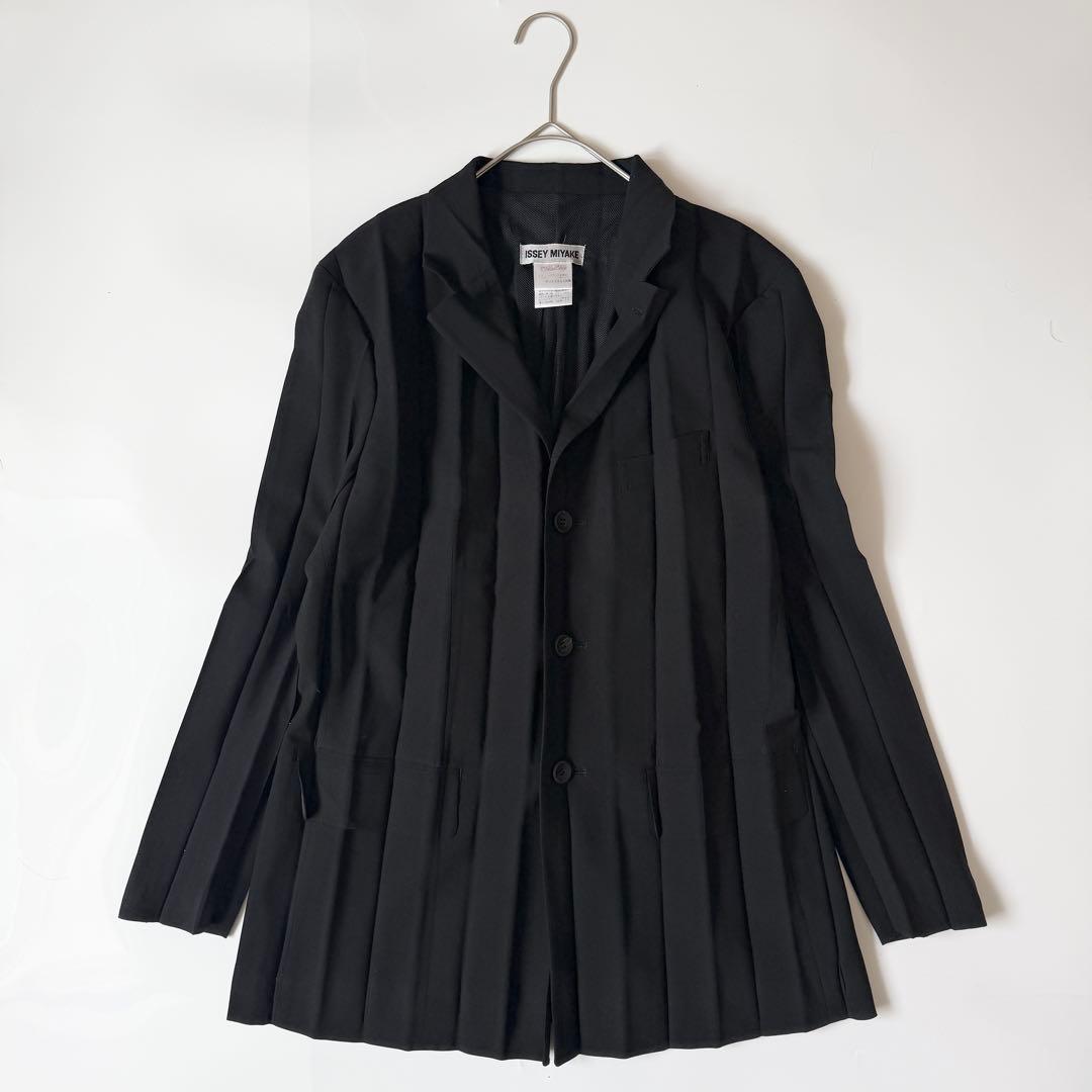 ISSEY MIYAKE プリーツ テーラードジャケット サイズS ブラック