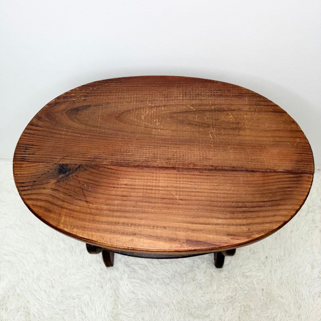 英国ビンテージ レトロ 楕円形 サイドテーブル アンティーク ヴィンテージ