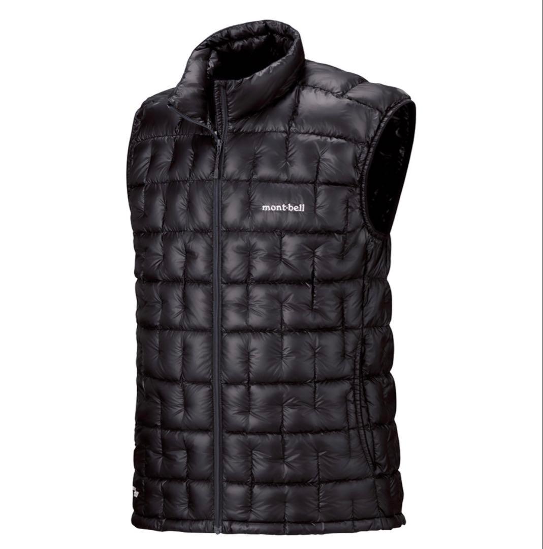 【極美品】モンベル プラズマ1000 ダウンベスト 黒 メンズXL 軽量92g