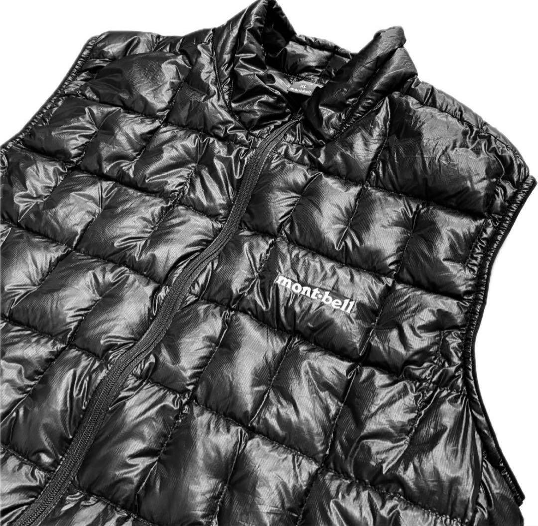 【極美品】モンベル プラズマ1000 ダウンベスト 黒 メンズXL 軽量92g