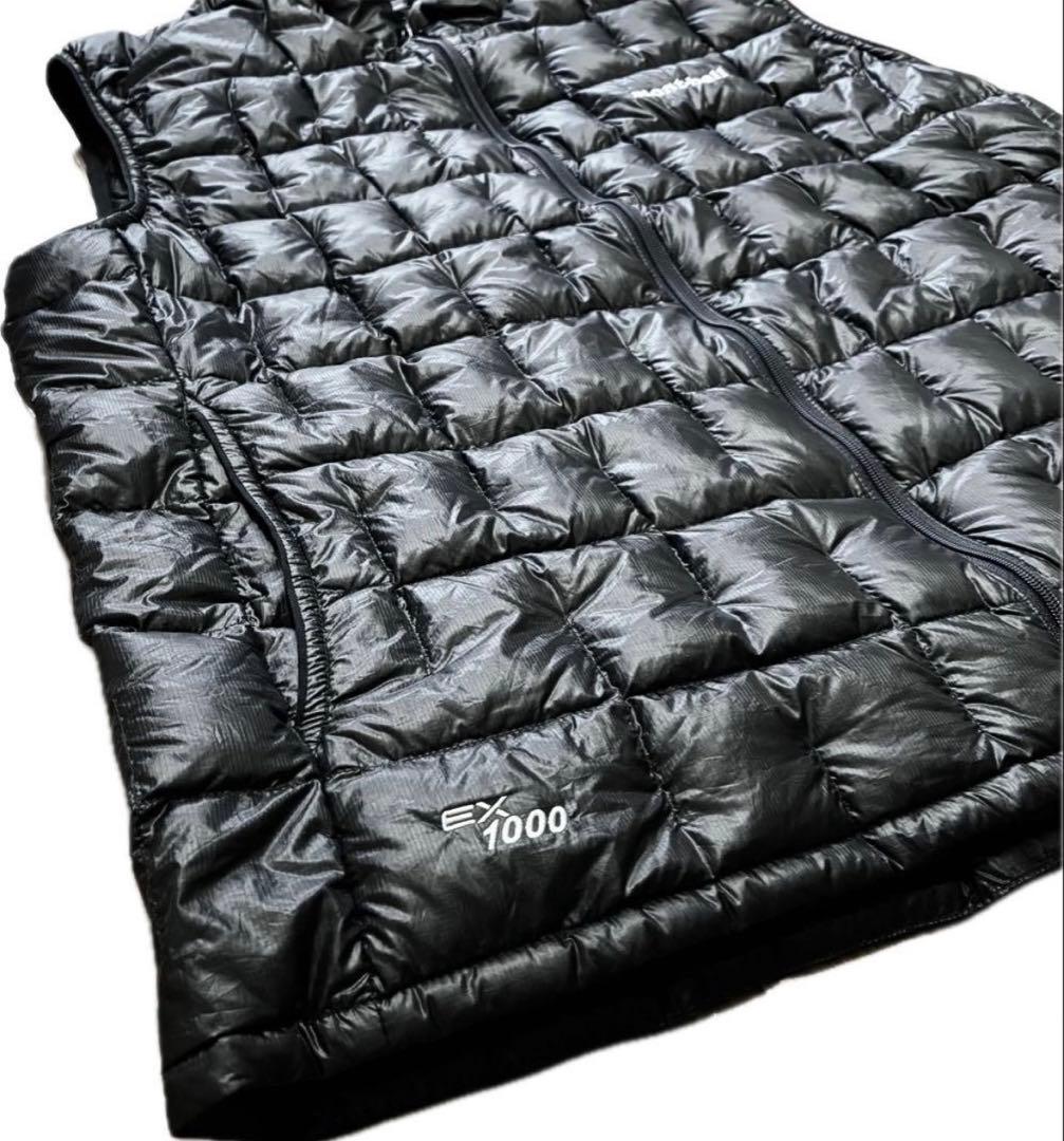 【極美品】モンベル プラズマ1000 ダウンベスト 黒 メンズXL 軽量92g