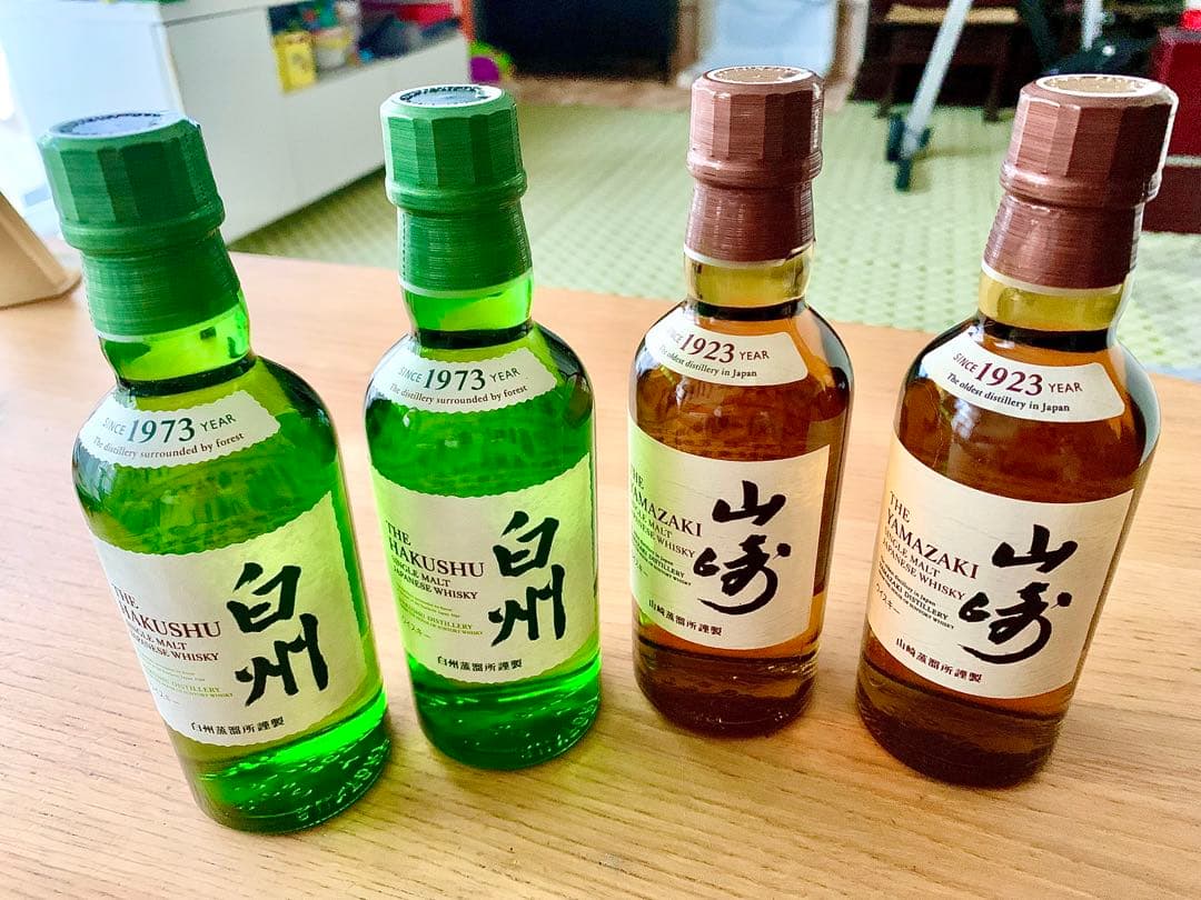 山崎 白州 シングルモルトウイスキー 180ml 4本セット