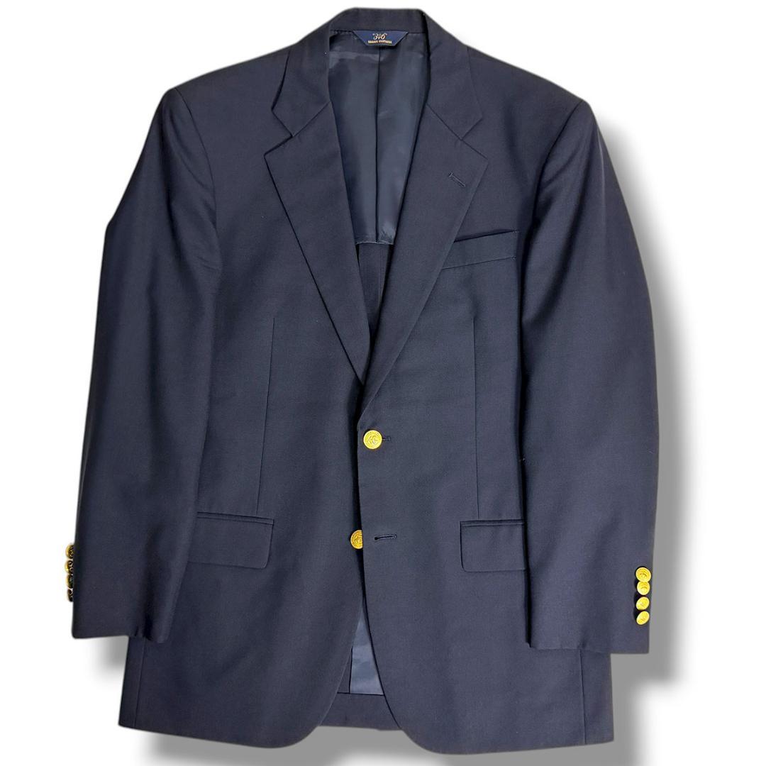 J7382 美品 ブルックスブラザーズ 金ボタン 紺ブレザー 紺ブレ 37SHT