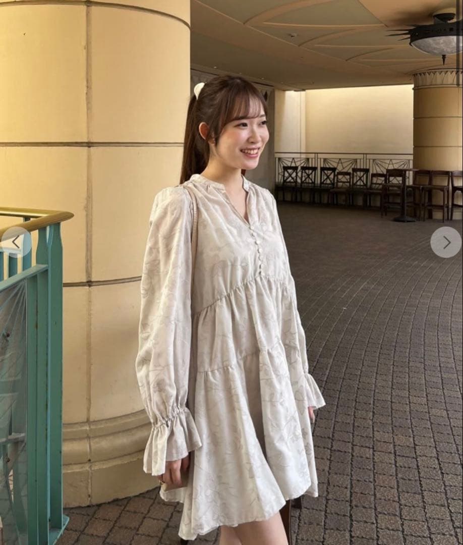 COCODEAL ココディール　エンブロイダリーティアードミニワンピース