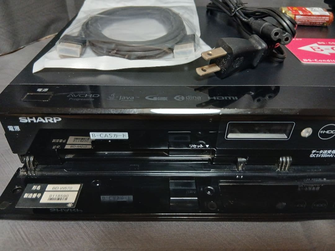500GB シャープ AQUOS BDレコーダー☆BD-W570☆リモコン付 5