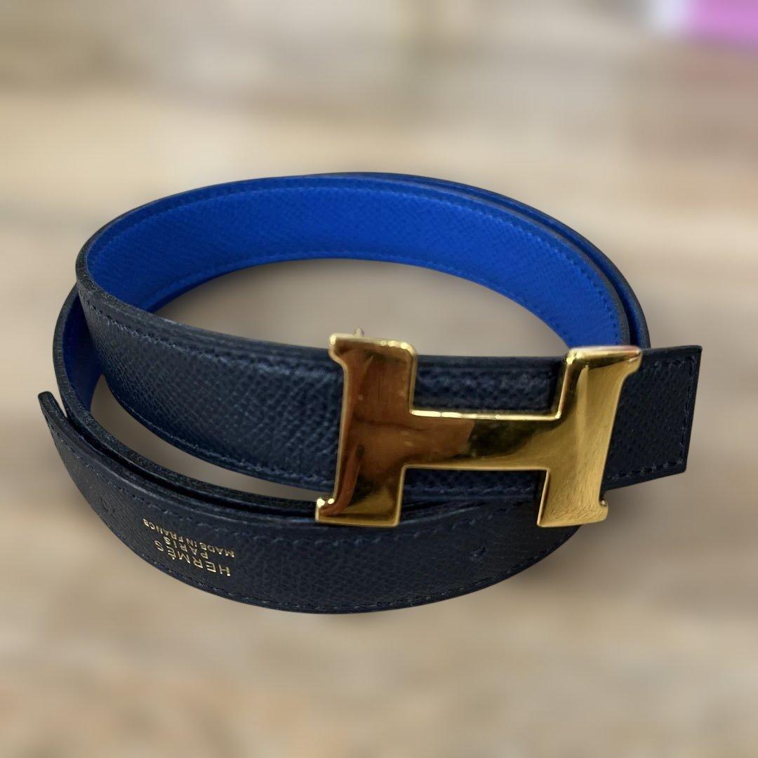 HERMES エルメス　ミニコンスタンスリバーシブルベルト70 ゴールド