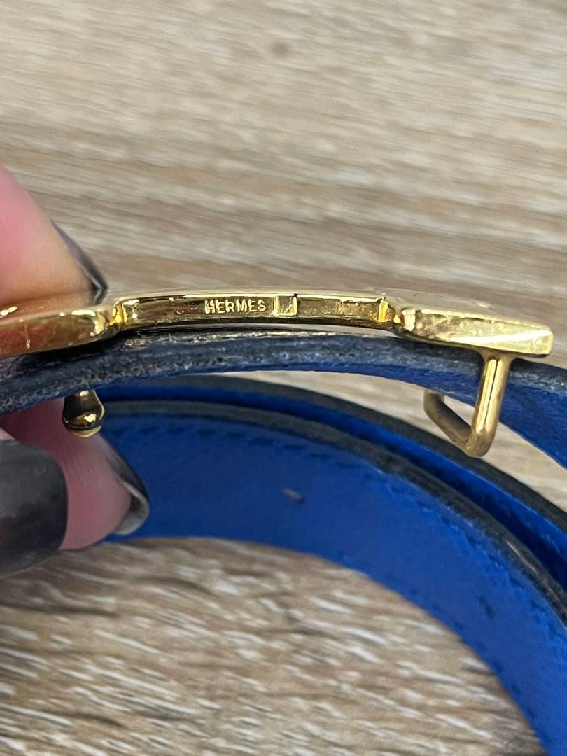 HERMES エルメス　ミニコンスタンスリバーシブルベルト70 ゴールド