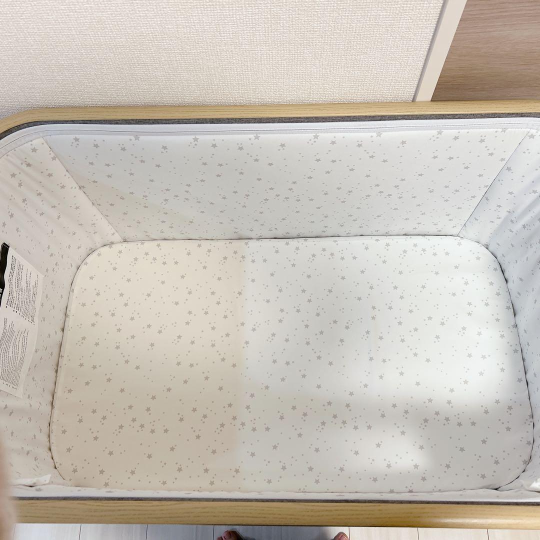 【美品】HZDMJ ベビーベッド グレー