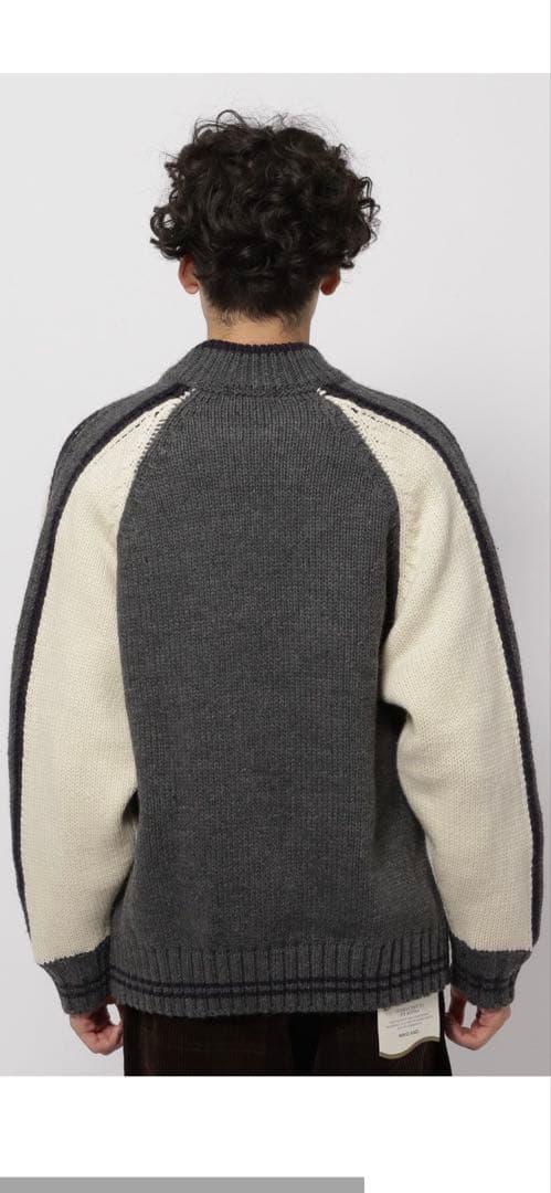 スカジャン風ニットブルゾン　ニコアンド