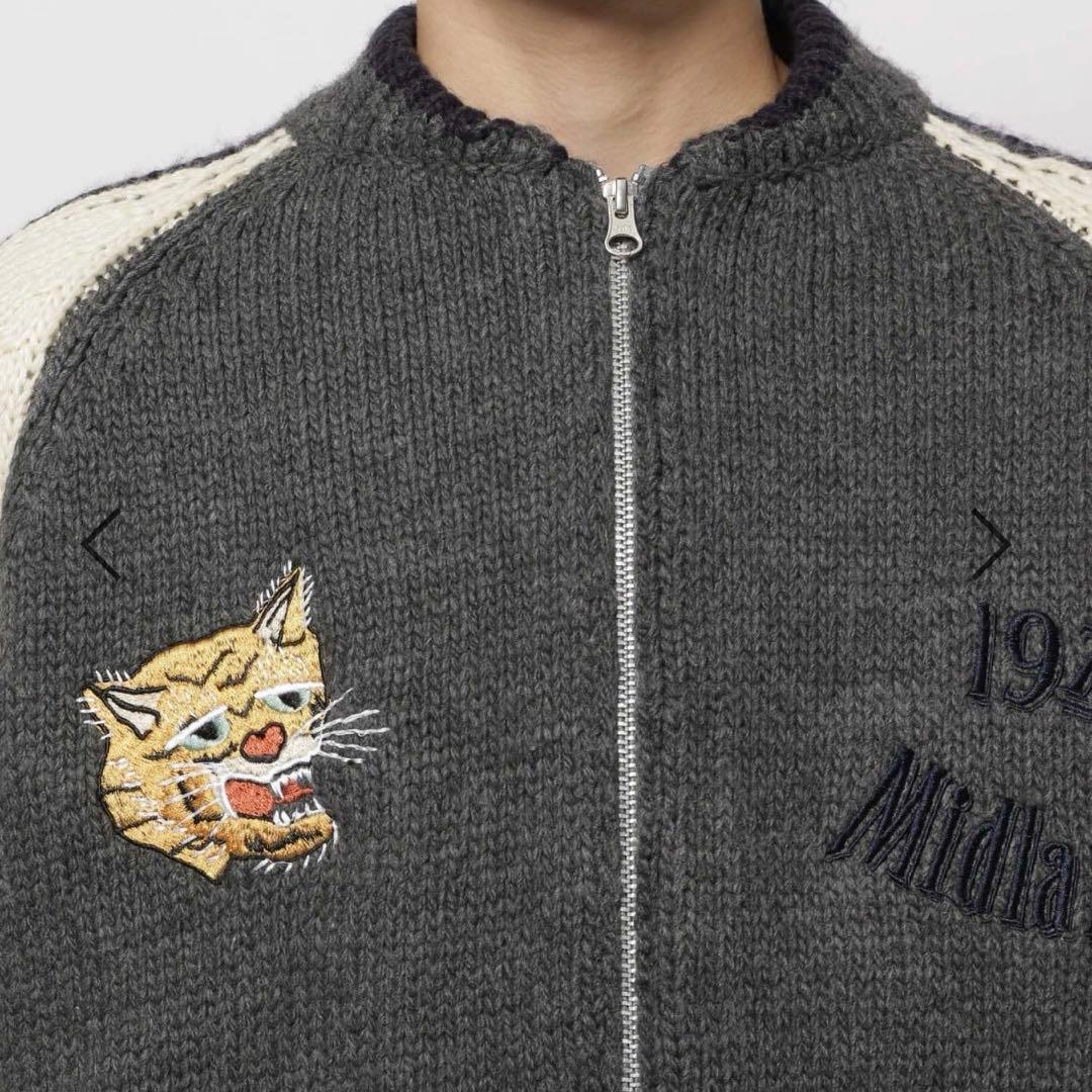 スカジャン風ニットブルゾン　ニコアンド