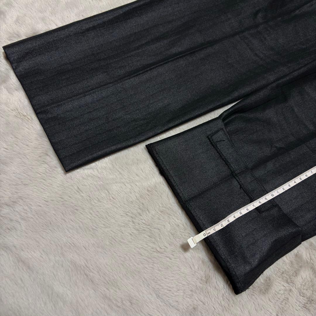 美品 パーソンズフォーメン 3ピース スーツ ブラック ストライプ AB4 光沢