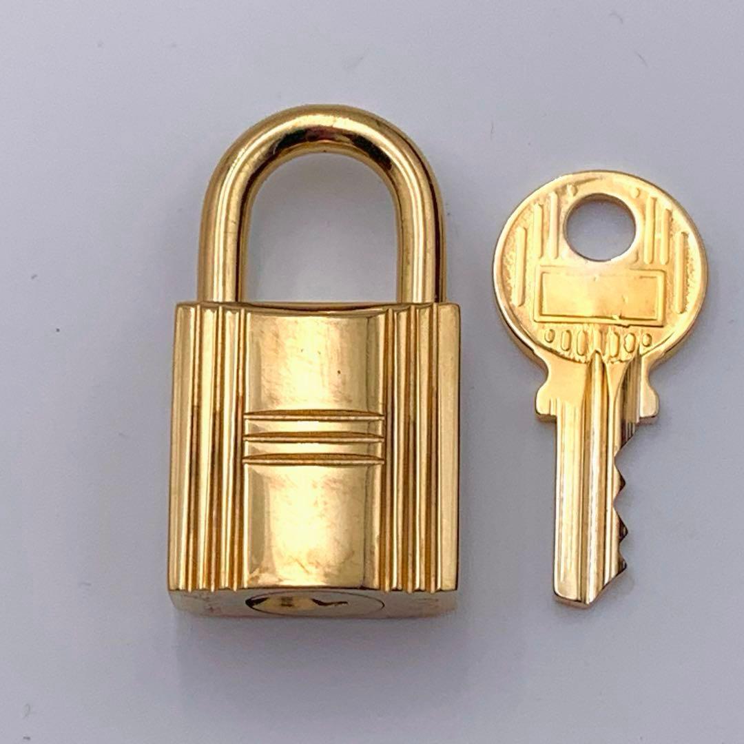 HERMES エルメス カデナ 50番 ゴールド 24Kメッキ 鍵付き 南京錠