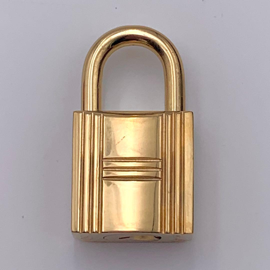 HERMES エルメス カデナ 50番 ゴールド 24Kメッキ 鍵付き 南京錠