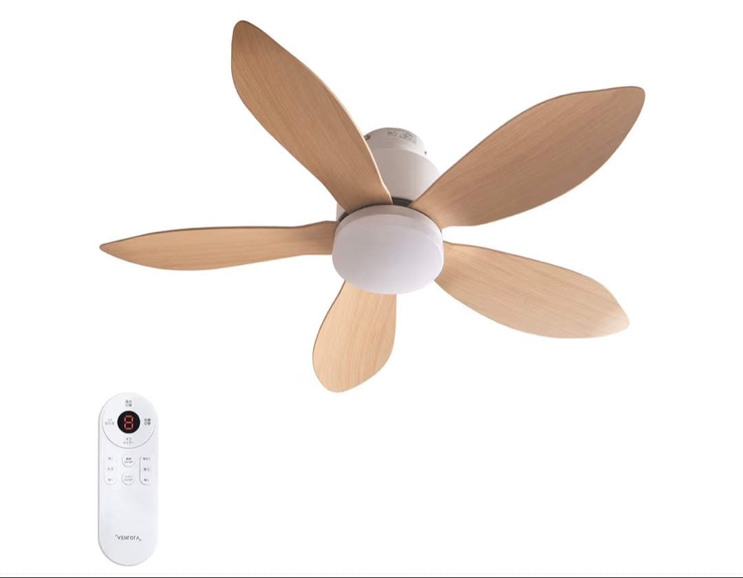 【値下げ相談可】VENTOTAシーリングファンライト リモコン付 DCモーター