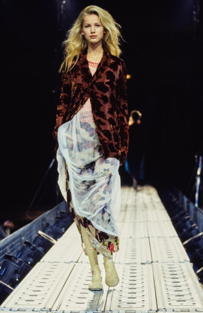 ss97 YOHJI YAMAMOTO FEMME フラワーフロッキージャケット