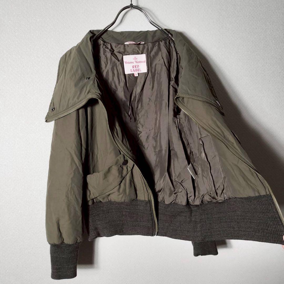 ヴィヴィアンウエストウッドレッドレーベル 短丈ブルゾン 中綿ジャケット ナイロン