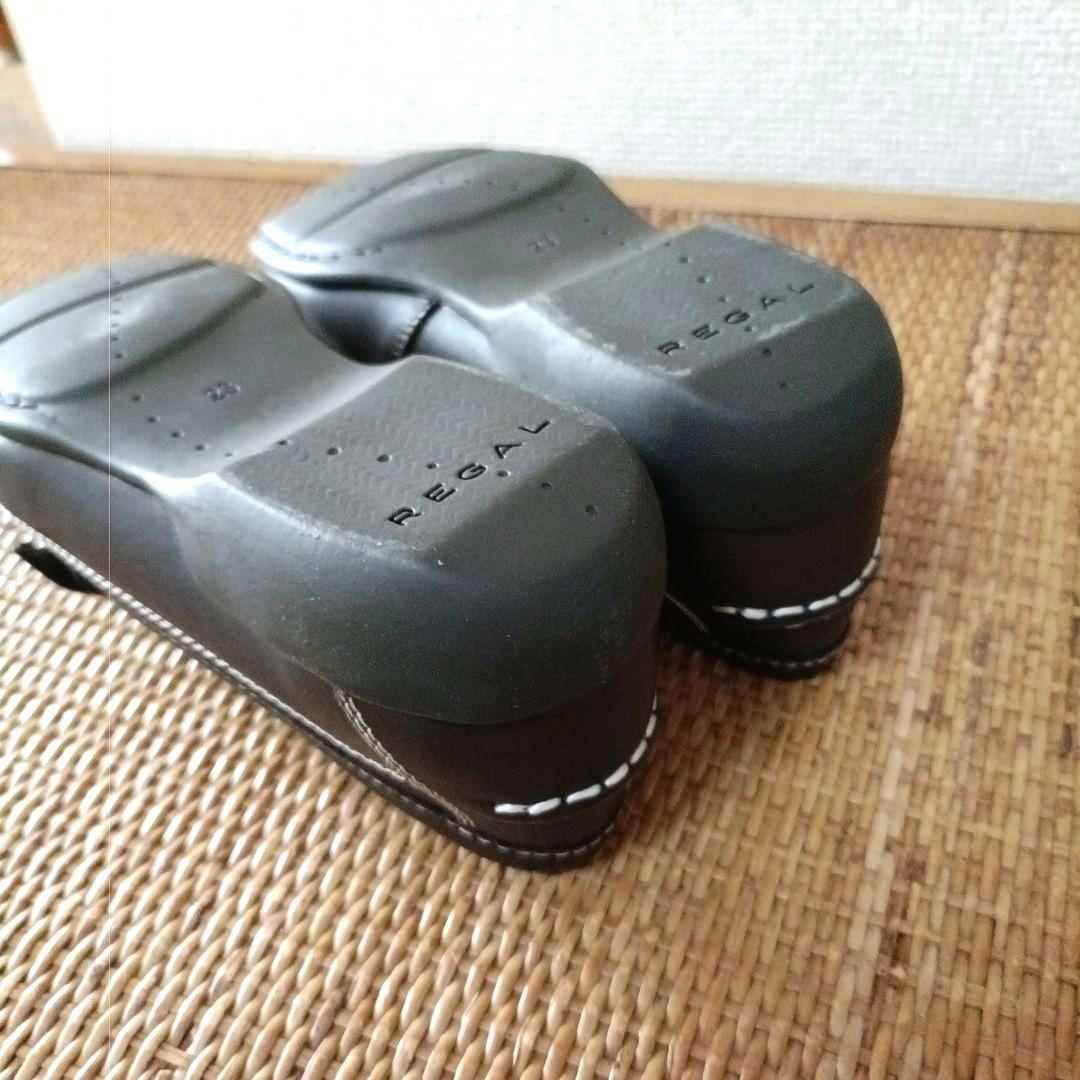 【未使用】REGAL 本革シューズ　ローファーシボ革　ダークブラウン　23cm