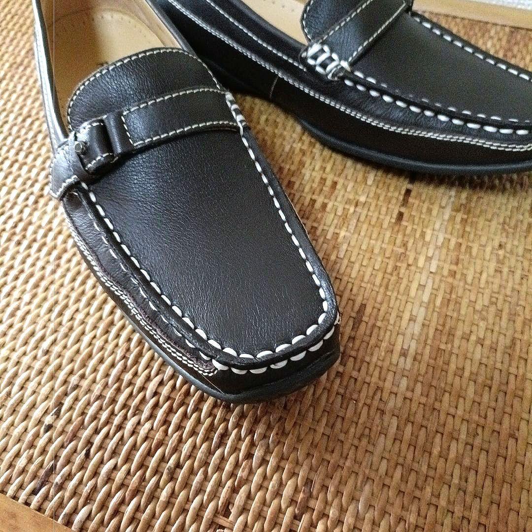 【未使用】REGAL 本革シューズ　ローファーシボ革　ダークブラウン　23cm