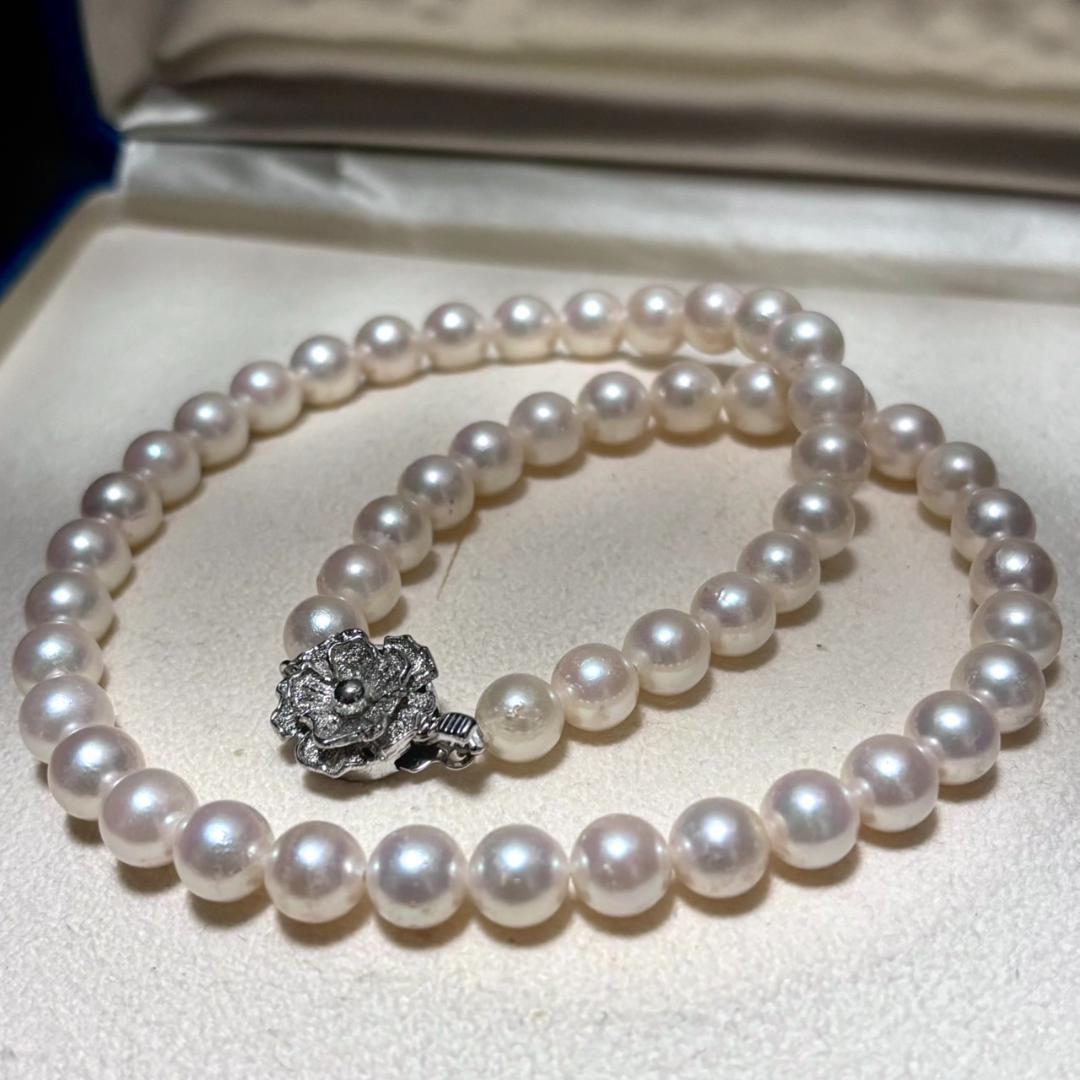 【テリ強】アコヤ真珠 パール ネックレス 38g 42.5cm 本真珠 あこや