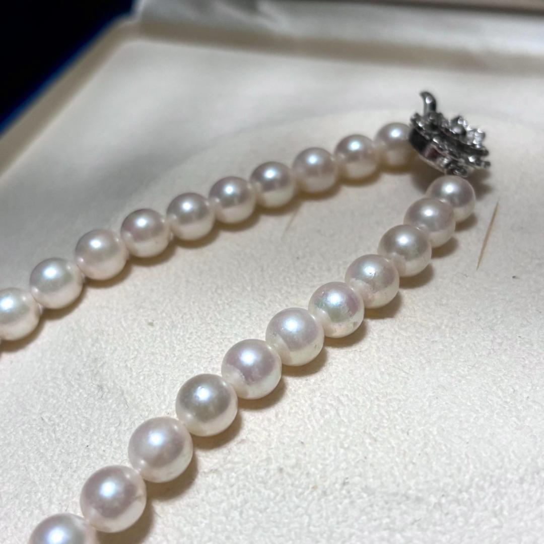 【テリ強】アコヤ真珠 パール ネックレス 38g 42.5cm 本真珠 あこや