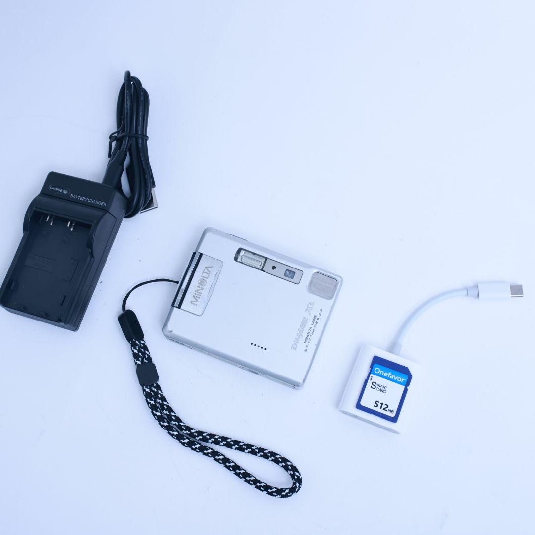 スマホ転送可 MINOLTA デジタルカメラ メモリーカード他付 コンデジ