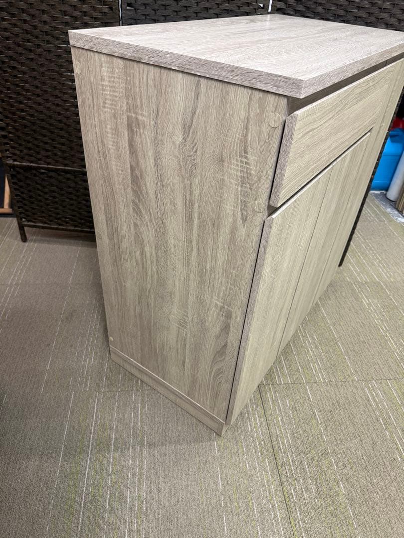 【洗浄消毒作業済】LOWYA ロウヤ　キッチンカウンター　レンジ台　食器棚