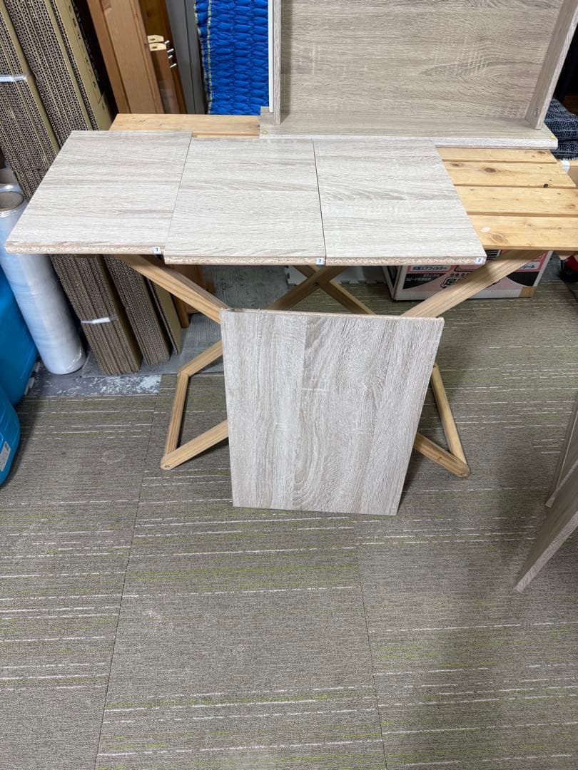 【洗浄消毒作業済】LOWYA ロウヤ　キッチンカウンター　レンジ台　食器棚