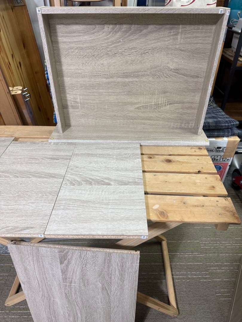 【洗浄消毒作業済】LOWYA ロウヤ　キッチンカウンター　レンジ台　食器棚