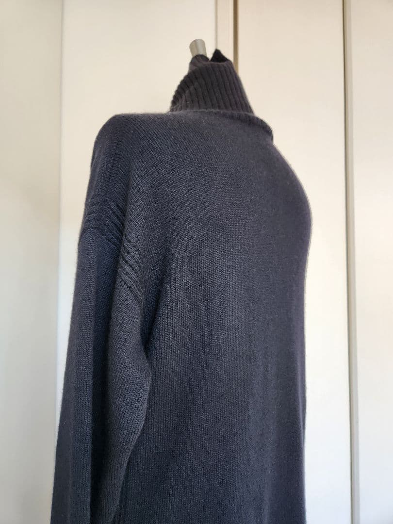 23区【洗える】ウールカシミヤ ニットワンピース 32 黒