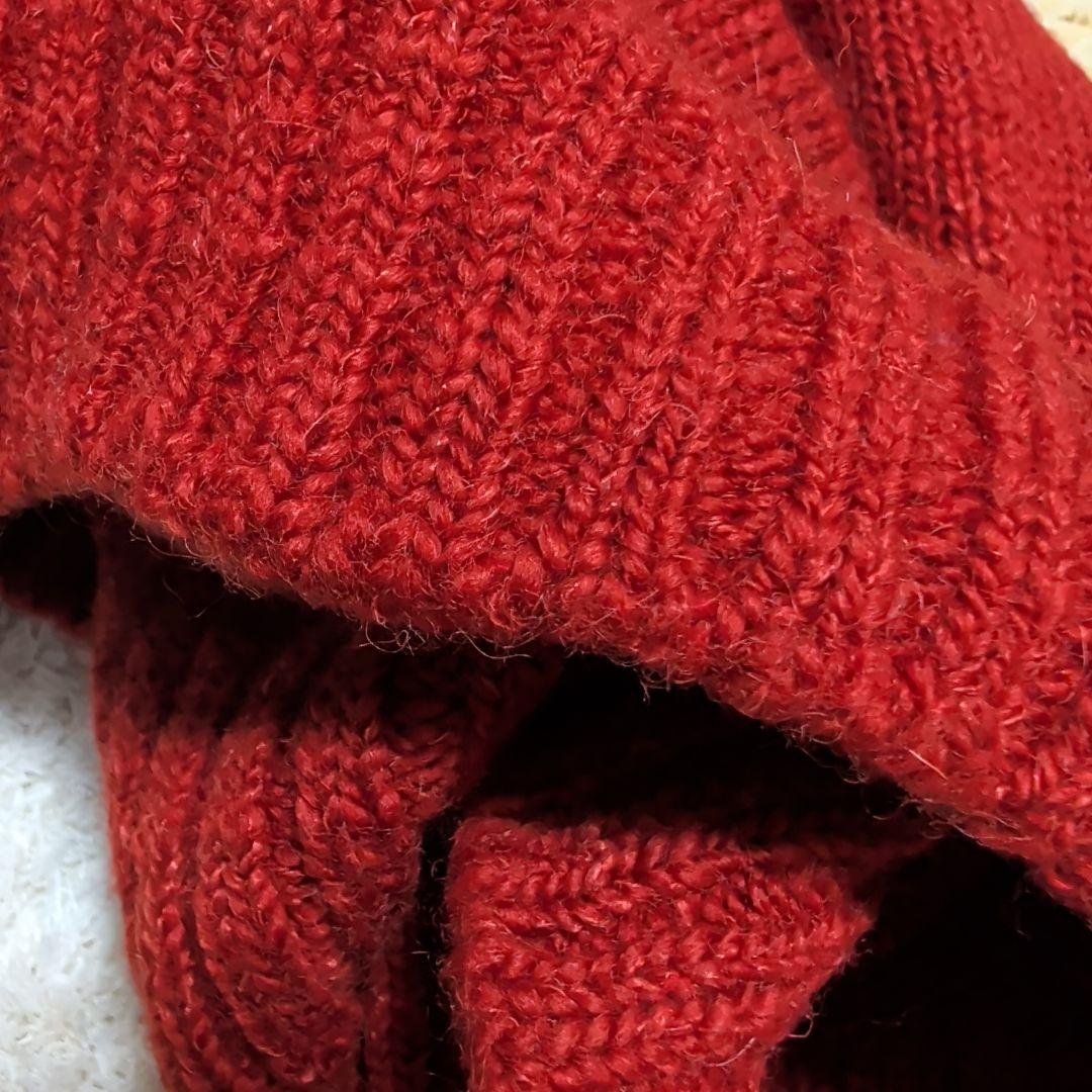 中川政七商店　麻ウールのニットベスト 赤