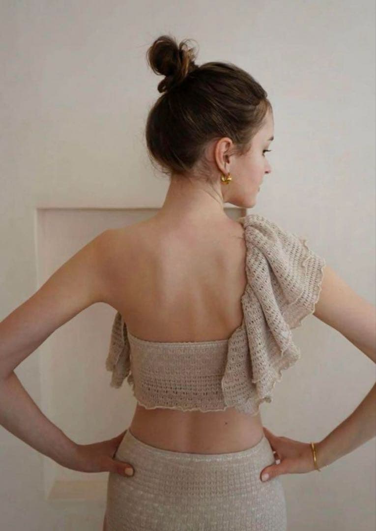 acka crochet frill swim wear S-M size新品